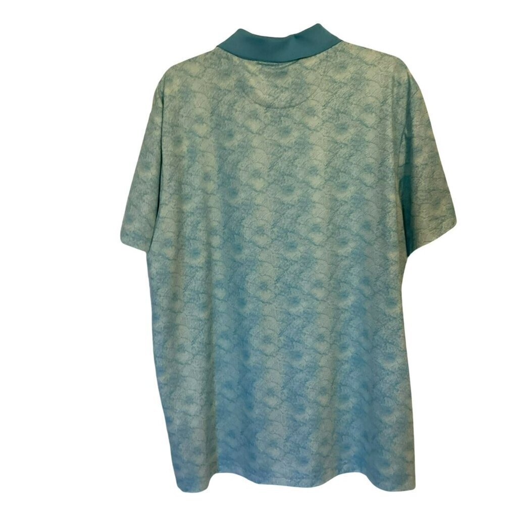 Goodfellow & Co Men's 3-Button Short Sleeve Golf Polo Shirt Sz XXL Turquoise - Picture 5 of 8